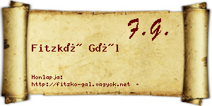 Fitzkó Gál névjegykártya
